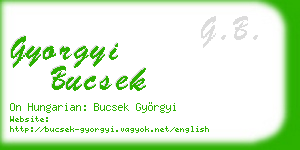 gyorgyi bucsek business card